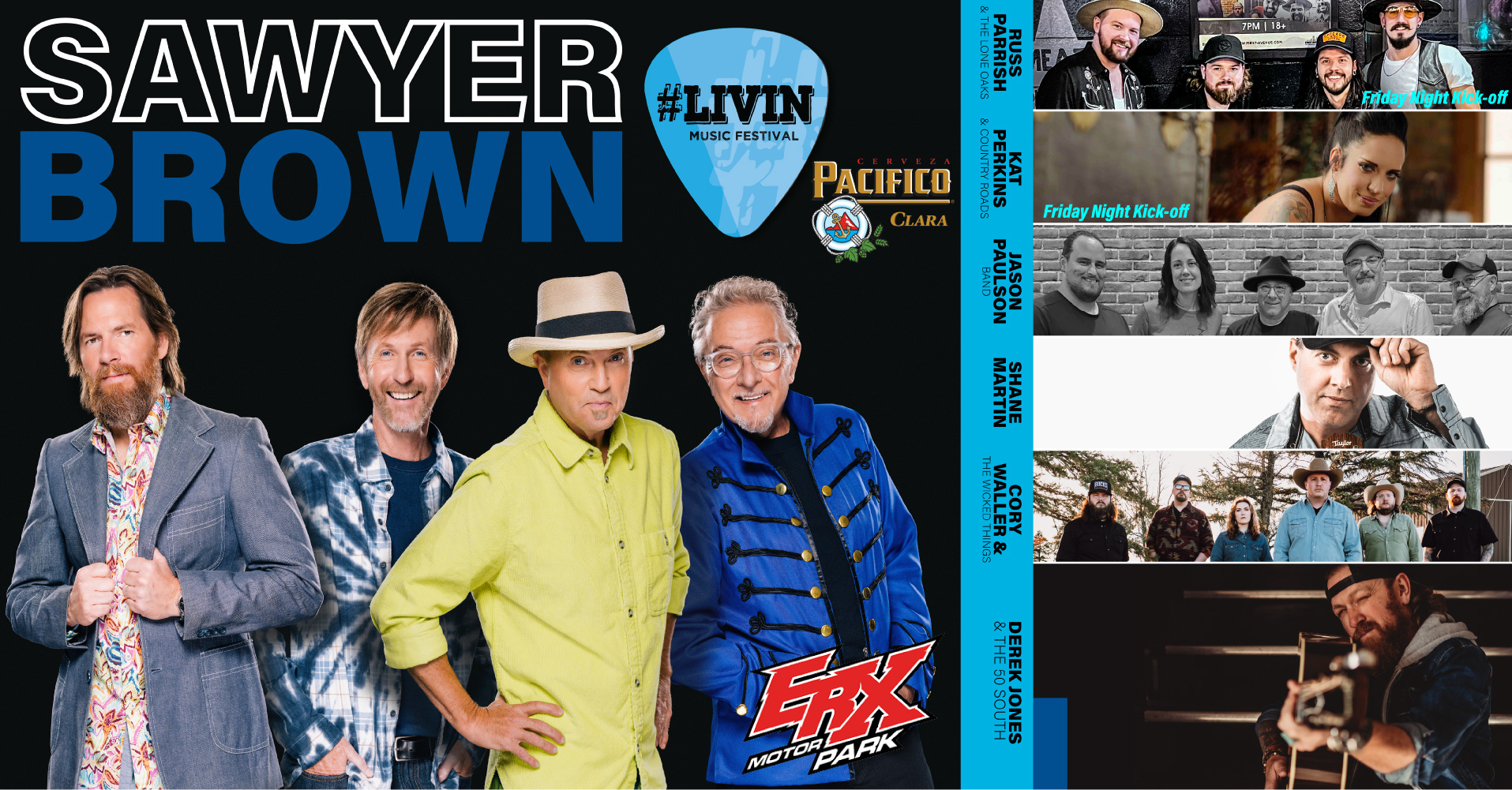 Livin Music Festival Graphic with Sawyer Brown the headliner pictured